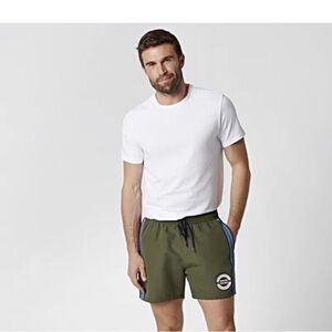 Porsche Design Green and Blue Men's Athletic Shorts
